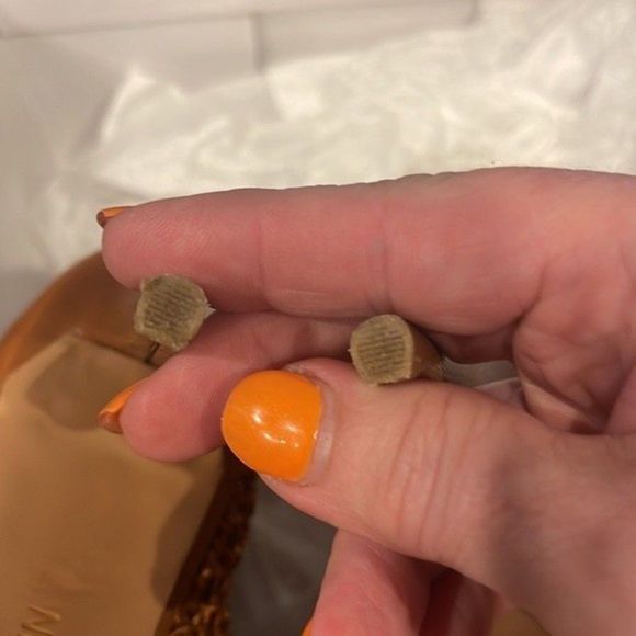 Nine West High Heel 👠 Open Toe Zipper in The Back Tie up Heels Size 8 - Picture 7 of 9